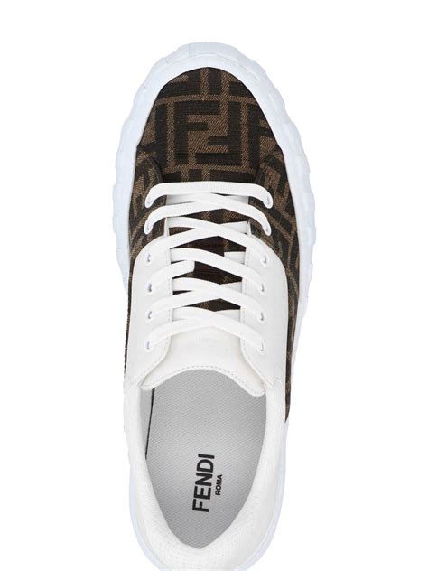 fendi knitted trainers white|Fendi ladies sneakers.